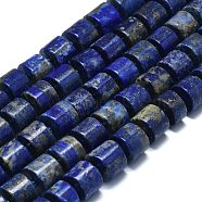 Natural Lapis Lazuli Beads Strands, with Seed Beads, Column, 10.5x6~7mm, Hole: 1mm, about 42pcs/strand, 16.14''(41cm)(G-K245-C06-04)