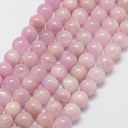 Natural Kunzite Beads Strands, Spodumene Beads, Round, 6mm, Hole: 1mm, about 60pcs/strand, 15.7 inch(G-D856-03-6mm)