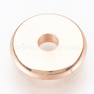 Brass Spacer Beads, Disc, Rose Gold, 4mm(X-KK-Q738-4mm-04RG)