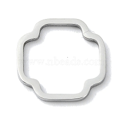 Non-Tarnish 304 Stainless Steel Linking Rings, Cross, Stainless Steel Color, 12x12x1mm(STAS-C097-07P)