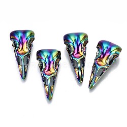 Alloy Pendants, Cadmium Free & Lead Free, Pterygodon Bone shape, Rainbow Color, 30x13.5x10mm, Hole: 4mm(PALLOY-N156-058-RS)