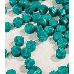 Sealing Wax Particles for Retro Seal Stamp, Octagon, Dark Cyan, 9x5mm, about 1500pcs/500g(DIY-WH0153-07)