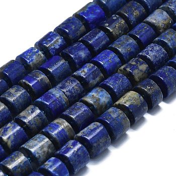 Natural Lapis Lazuli Beads Strands, with Seed Beads, Column, 10.5x6~7mm, Hole: 1mm, about 42pcs/strand, 16.14''(41cm)