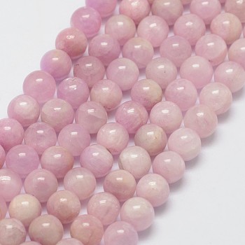Natural Kunzite Beads Strands, Spodumene Beads, Round, 6mm, Hole: 1mm, about 60pcs/strand, 15.7 inch