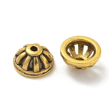 Tibetan Style Alloy Beads, Cadmium Free & Lead Free, Antique Golden, 10x5mm, Hole: 1.4mm