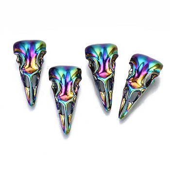 Alloy Pendants, Cadmium Free & Lead Free, Pterygodon Bone shape, Rainbow Color, 30x13.5x10mm, Hole: 4mm
