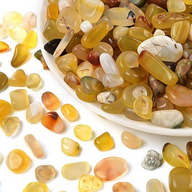 Yellow Nuggets Natural Agate Beads