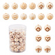 Fashewelry 90pcs 9 motifs perles de bois de théacées naturelles(WOOD-FW0001-05)-1