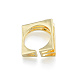 Cubic Zirconia Square Triple Layer Open Cuff Ring(RJEW-N037-035A)-2