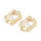 Brass Micro Pave Clear Cubic Zirconia Charms(KK-L208-08G)-3