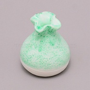 Resin Vase Miniature Flowerpot Ornaments, Micro Landscape Garden Dollhouse Accessories Pretending Prop Decorations, Aquamarine, 33.5x28.5mm(AJEW-WH0251-98)