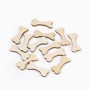 Wood Cabochons, Laser Cut Wood Shapes, Bone, BurlyWood, 29.5~30x12~12.5x2.5mm(WOOD-L007-15A)