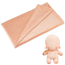 Short Plush Polyester Fabric, for DIY Crafting and Clothing, PeachPuff, 152cm(DIY-WH0542-23B)