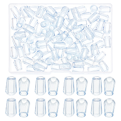 90Pcs PVC Hook Hanger Tube Cap, Clear, 13x8mm, Inner Diameter: 4mm, 90pcs(AJEW-GF0004-54)