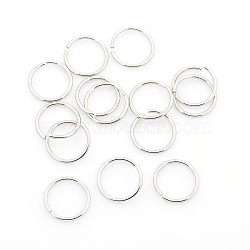 Tarnish Resistant 304 Stainless Steel Open Jump Rings, Stainless Steel Color, 18 Gauge, 10x1mm, Inner Diameter: 8mm, about 1500pcs/bag(STAS-J013-10x1mm-01)