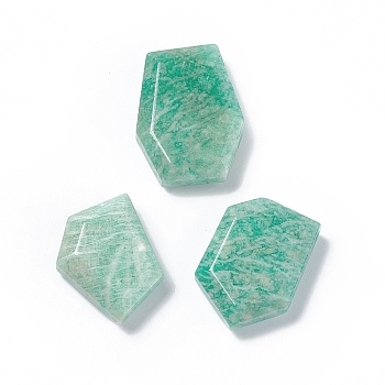 Natural Amazonite Pendants, Polygon Charms, 21~26x16~19x6mm, Hole: 1.4mm