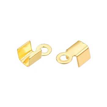 Iron Cord Ends, Golden, 5.5~6x3mm, Hole: 1.2mm