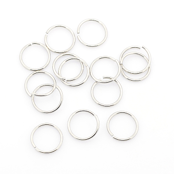 304 Stainless Steel Open Jump Rings, Stainless Steel Color, 18 Gauge, 10x1mm, Inner Diameter: 8mm, about 1500pcs/bag