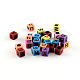 Mixed Letters Opaque Acrylic Cube Beads(SACR-S177-M)-1