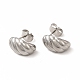 316 aretes de acero inoxidable con forma de concha para mujer(EJEW-C004-13P)-1