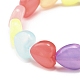 Candy Color Heart Beaded Stretch Bracelet for Women(BJEW-JB07631)-4