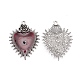 Baroque Style Alloy Red Enamel Pendants(ENAM-CJC0010-14)-1