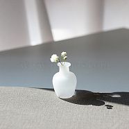 Miniature Glass Vase Bottles, Micro Landscape Garden Dollhouse Accessories, Photography Props Decorations, White, 20x29mm(BOTT-PW0006-05H)