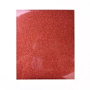 A4 Glitter Vinyl Transfer Film, For T-shirt Garment, Red, 29.7x21x0.02cm(DIY-WH0148-46)