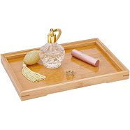 Bamboo Display Tray, Essential Oil Bottle Crystal Stone Storage Tray, Rectangle, Goldenrod, 190x280x24mm(AJEW-WH0258-523)