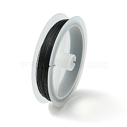 Tiger Tail Wire, Nylon-coated Stainless Steel, Black, 28 Gauge(0.3mm) in diameter, about 164.04 Feet(50m)/roll(L0.3MM20)