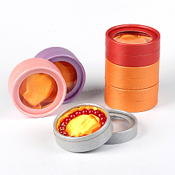 Cardboard Bracelet Boxes, Round, Mixed Color, Size: about 85mm in diameter, 35mm high.(CBOX-85D-1)