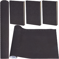 Self-adhesion Linen Book Covers, Black, 2000x425x0.5mm(AJEW-WH0314-356A)