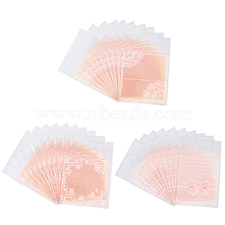 Rectangle OPP Cellophane Bags, Mixed Color, 12.5~13.6x7.9~10.1cm, about 95~100pcs/bag, 3bags/set(OPC-CA0001-002)