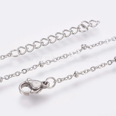 304 Stainless Steel Cable Chain Anklets(AJEW-P069-01P)-3