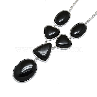 Natural Obsidian Necklaces(NJEW-C049-01C-P)-2