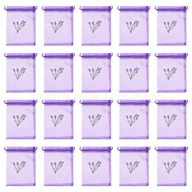 20Pcs Polyester Mesh Sachet Packing Drawstring Bgas(ABAG-TA0002-20A)-1