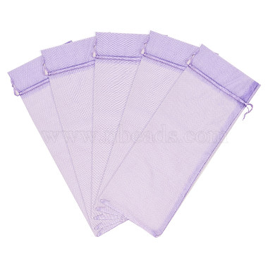 Purple Rectangle Organza Bags
