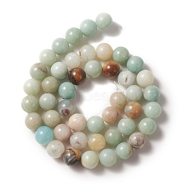 Natural Flower Amazonite Beads Strands(G-YW0001-25)-2