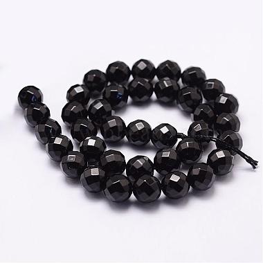 Brins de perles d'onyx noir naturel(G-N0171-12-8mm)-2