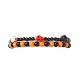 Halloween Theme Skull Synthetic Turquoise(Dyed) Stretch Bracelets Sets(BJEW-JB09199)-1