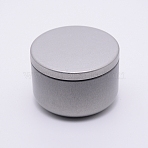 Printed Tinplate Storage Box, Jewelry & Aromatherapy Candle & Candy Box, Silver, 5.4x3.75cm, Inner diameter: 5.1cm, Capacity: 10g(CON-WH0072-60D)