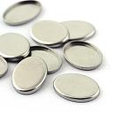 Tarnish Resistant 304 Stainless Steel Plain Edge Bezel Cups, Cabochon Settings, Oval, Stainless Steel Color, Tray: 14x10mm, 15x11x1.5mm(STAS-Q194-11)