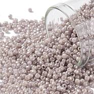 TOHO Round Seed Beads, Japanese Seed Beads, (1203) Opaque Taupe Cocoa Marbled, 11/0, 2.2mm, Hole: 0.8mm, about 1110pcs/bottle, 10g/bottle(SEED-JPTR11-1203)