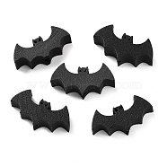 Printed Wood Beads, Halloween Theme Beads, Black, Bat, 12.5x24.5x6mm, Hole: 2mm(WOOD-Z002-15E)