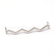 Zinc Alloy Shoe Buckle Clips, for Shoes Decoration, Platinum, 6.5x43x7mm, Hole: 3.5mm(PALLOY-SZC0001-07B)