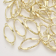 Alloy Links connectors, Oval, Light Gold, 28x12.5x4mm, Hole: 1.5mm(X-PALLOY-S121-222)