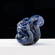 Natural Sodalite Display Decorations, for Home Decoration, Squirrel, 27x29mm(DJEW-PW0011-07O)