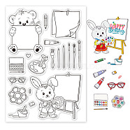 PVC Plastic Stamps, for DIY Scrapbooking, Photo Album Decorative, Cards Making, Stamp Sheets, Animal Pattern, 16x11x0.3cm(DIY-WH0167-56-578)