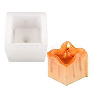 Square Scented Candle Silicone Molds, White, 62x60x56mm(DIY-K047-07)