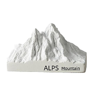 Gesso Alps Snow Mountain Statue Ornaments, Aromatherapy Essential Oil Diffuser Stone, for Home Bedroom Car Decoration, White, 85x50x50mm(AUTO-PW0002-04)
